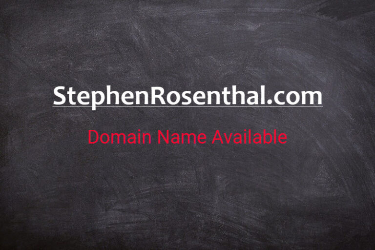 Stephen Rosenthal signboard domain name available.