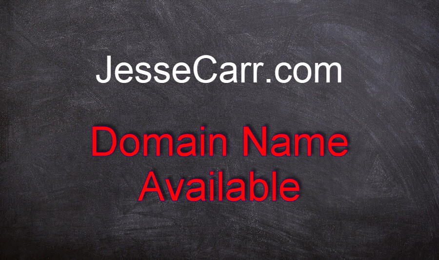 Jesse Carr dot com signboard domain name available