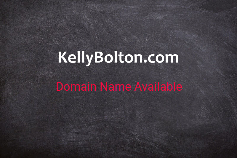 Kelly Bolton domain name available signboard.