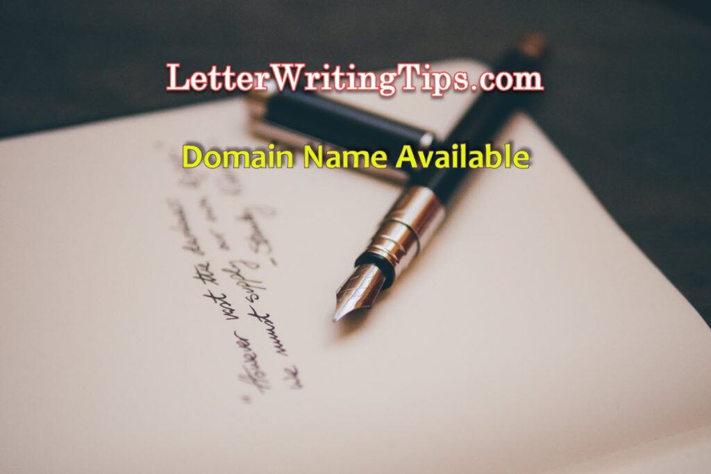LetterWritingTips.com signboard domain name for sale.