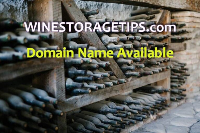 Wine Storage Tips signboard domain name available.