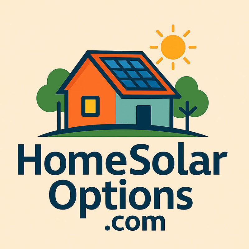 HomeSolarOptions.com with house, trees, and sun in background.