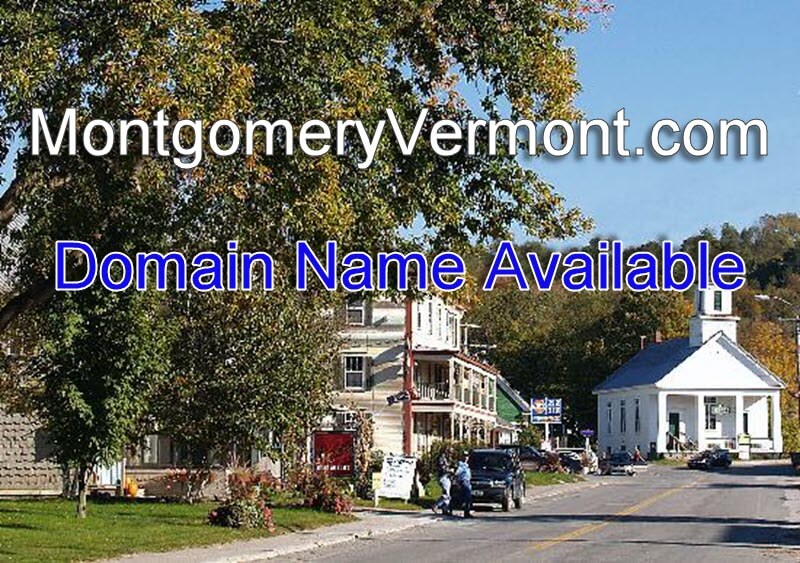Montgomery Vermont dot com domain name available signboard.