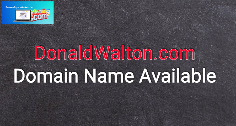 Signboard DonaldWalton.com domain name available.