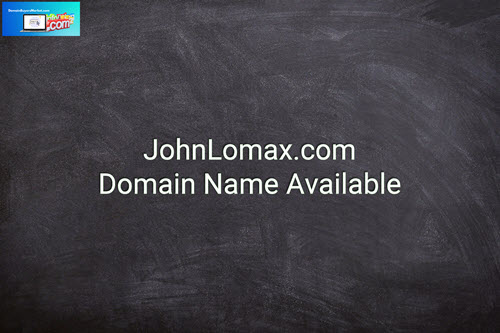 Signboard JohnLomax.com domain name available.