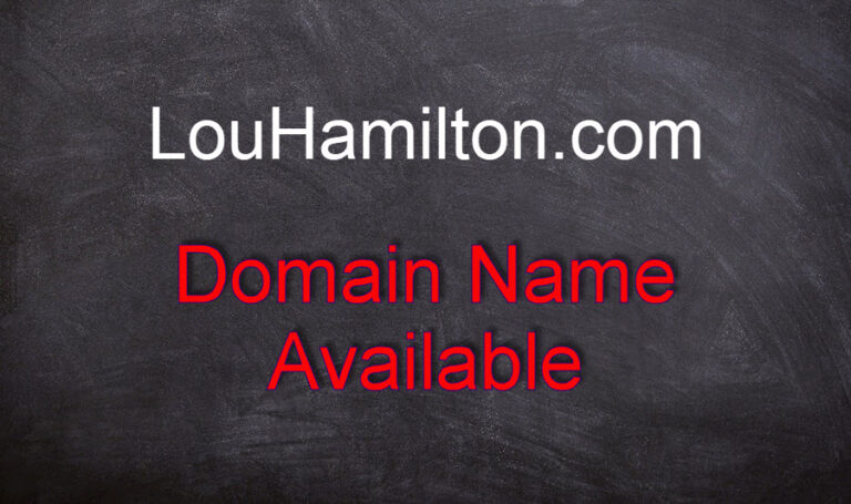 Signboard LouHamilton.com domain name available.