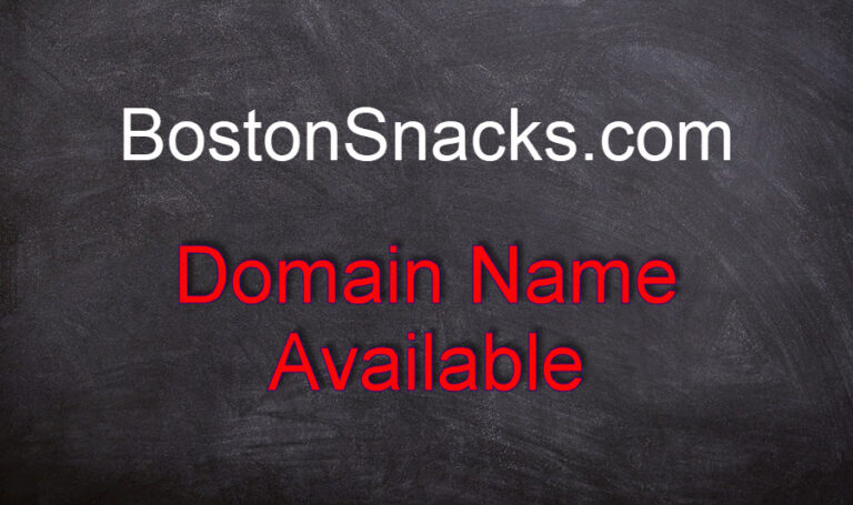 Billboard sign for BostonSnacks.com domain name for sale.