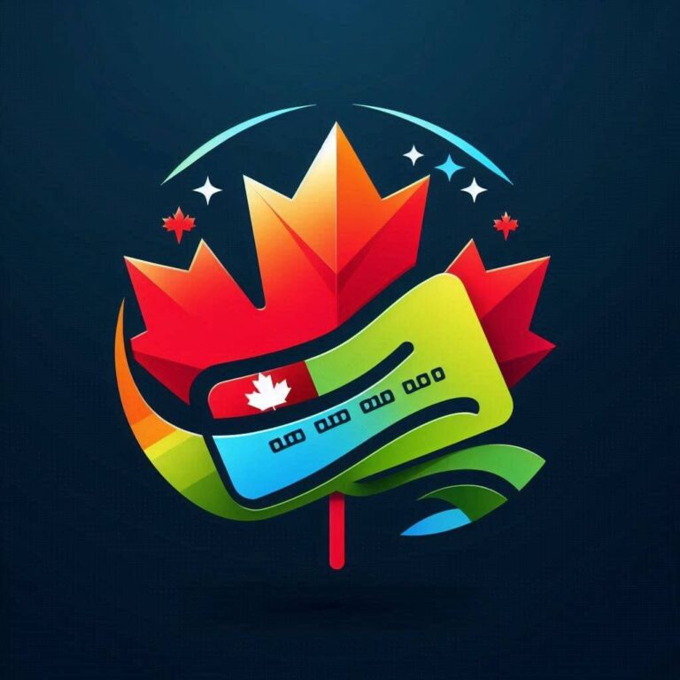 Canada Wide Credit logo. Mapleleaf in center with lines surrounding it.