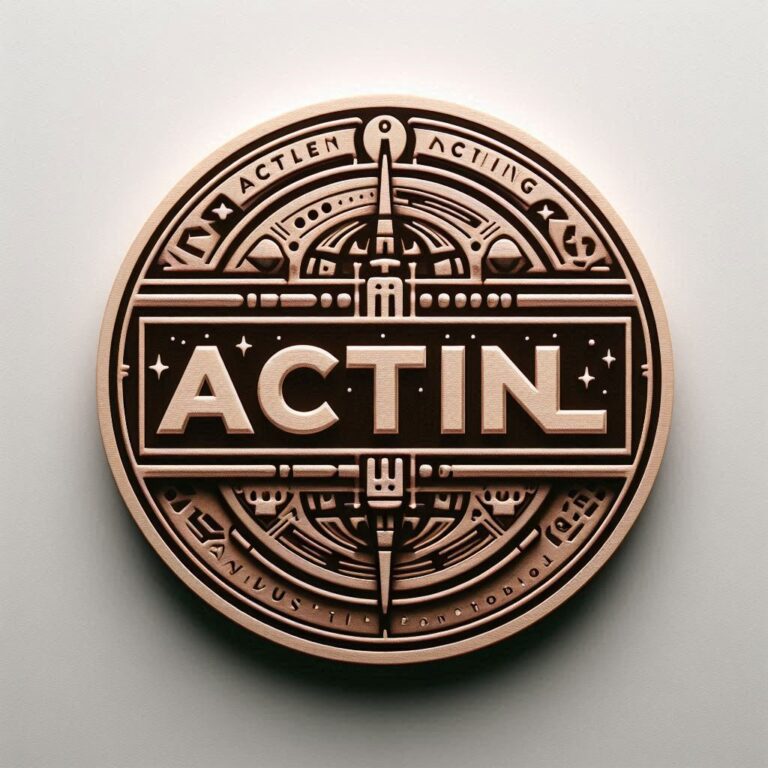 Medallion with ACTLN in the center promoting the domain name actln.com