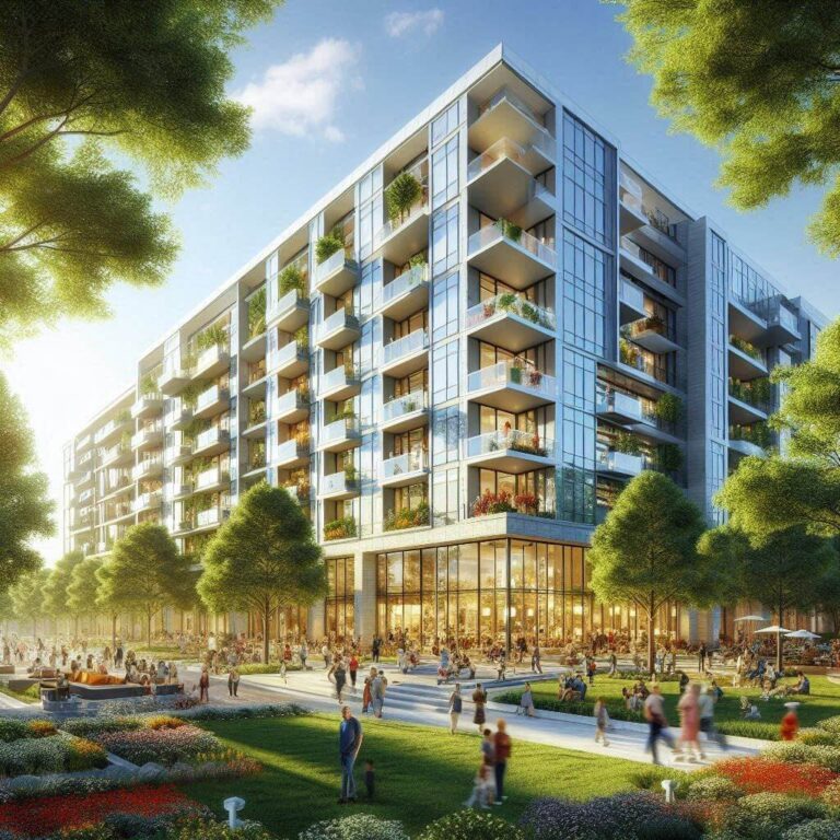 Artist concept of Rockville Condo development.