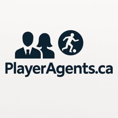 Graphic showing male and female silhouette and caption PlayerAgents.ca