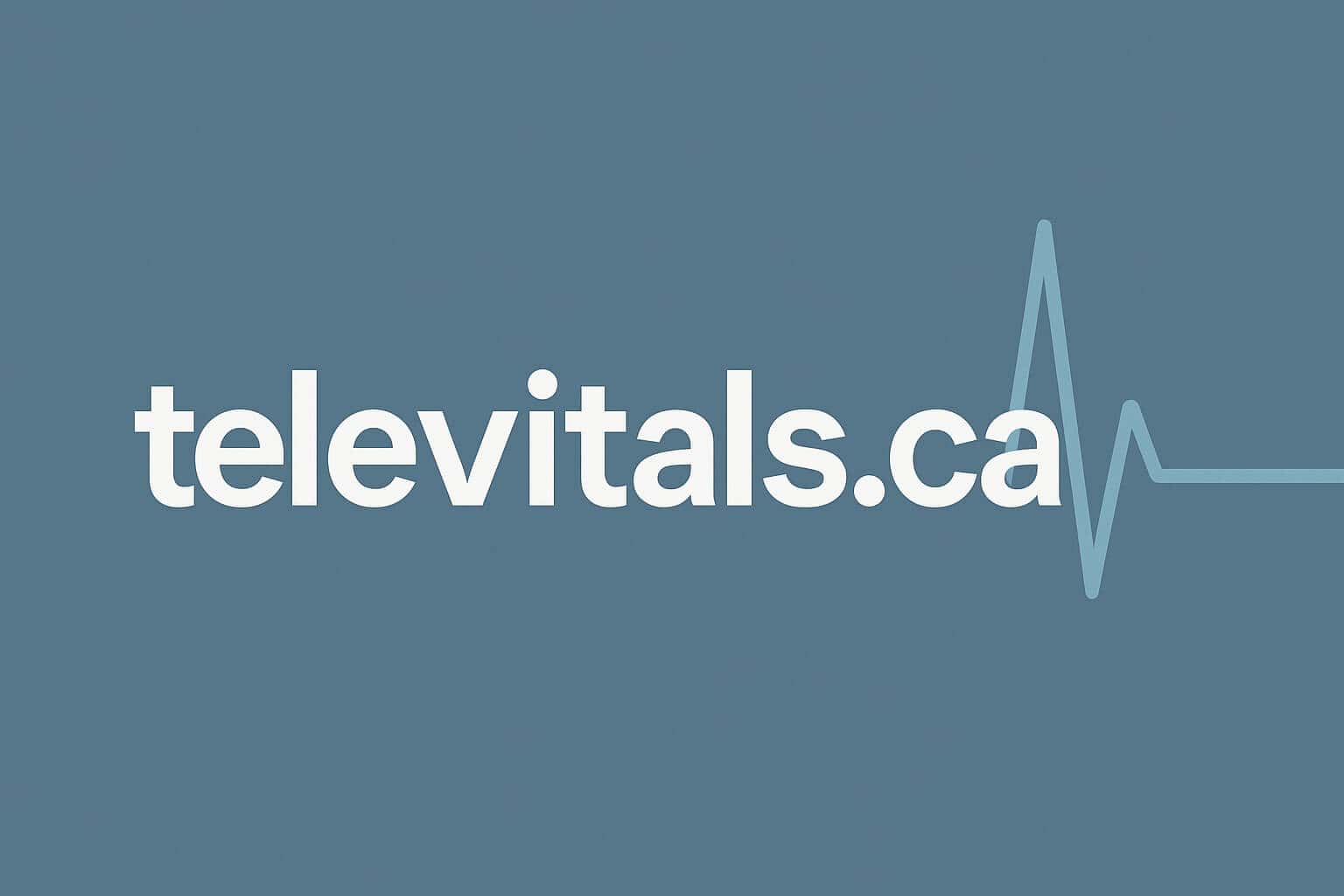 Graphic on blue background with caption televitals.ca in center.