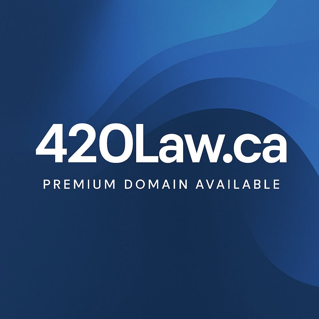 High-quality domain name 420Law.ca, a premium web address ideal for legal services or marijuana law specialists.