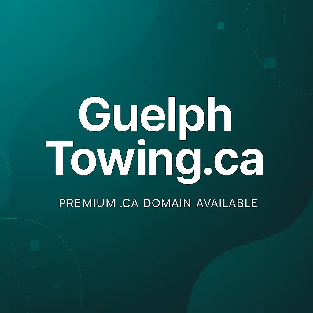 GuelphTowing.ca caption on light green background