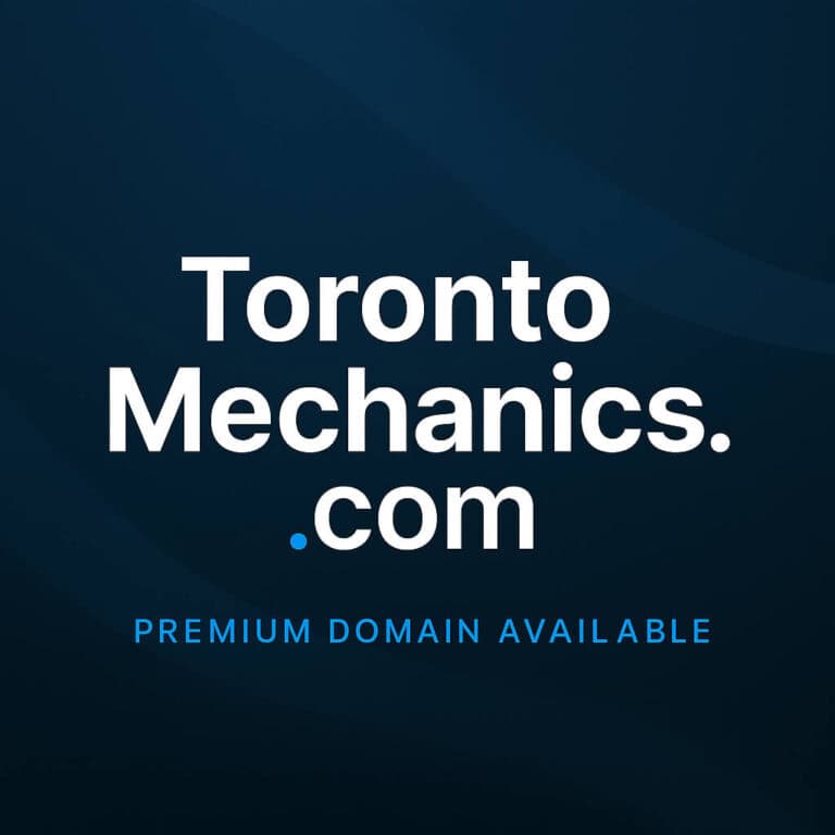 Toronto Mechanics.com logo with clean, modern typography representing the domain name.