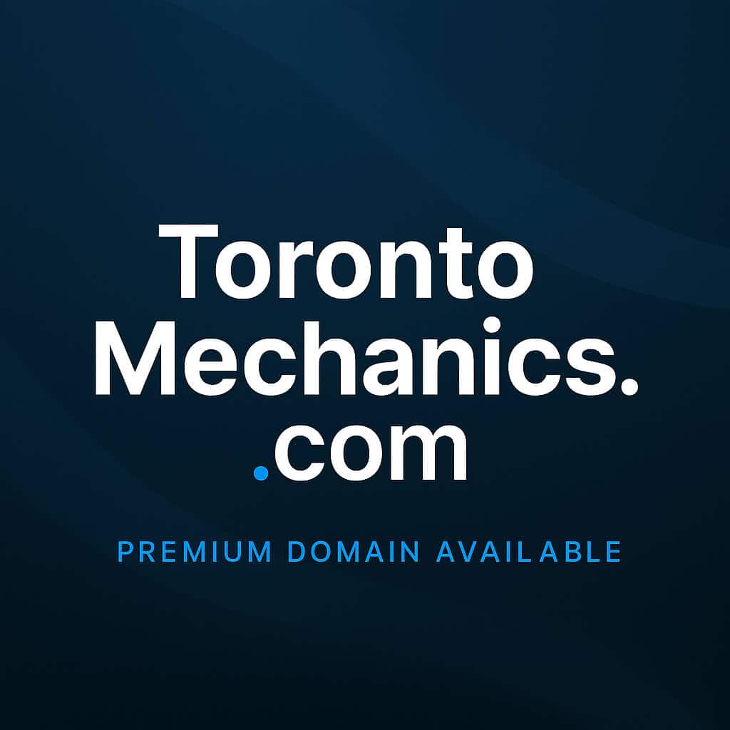 Premium domain for sale, Toronto Mechanics.com, great for automotive or repair businesses.